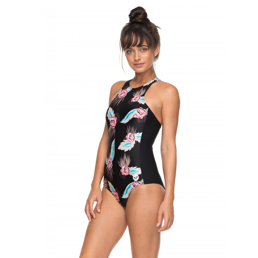 Womens Roxy Fitness Printed One Piece Swimsuit ERJX103110 ROXY
