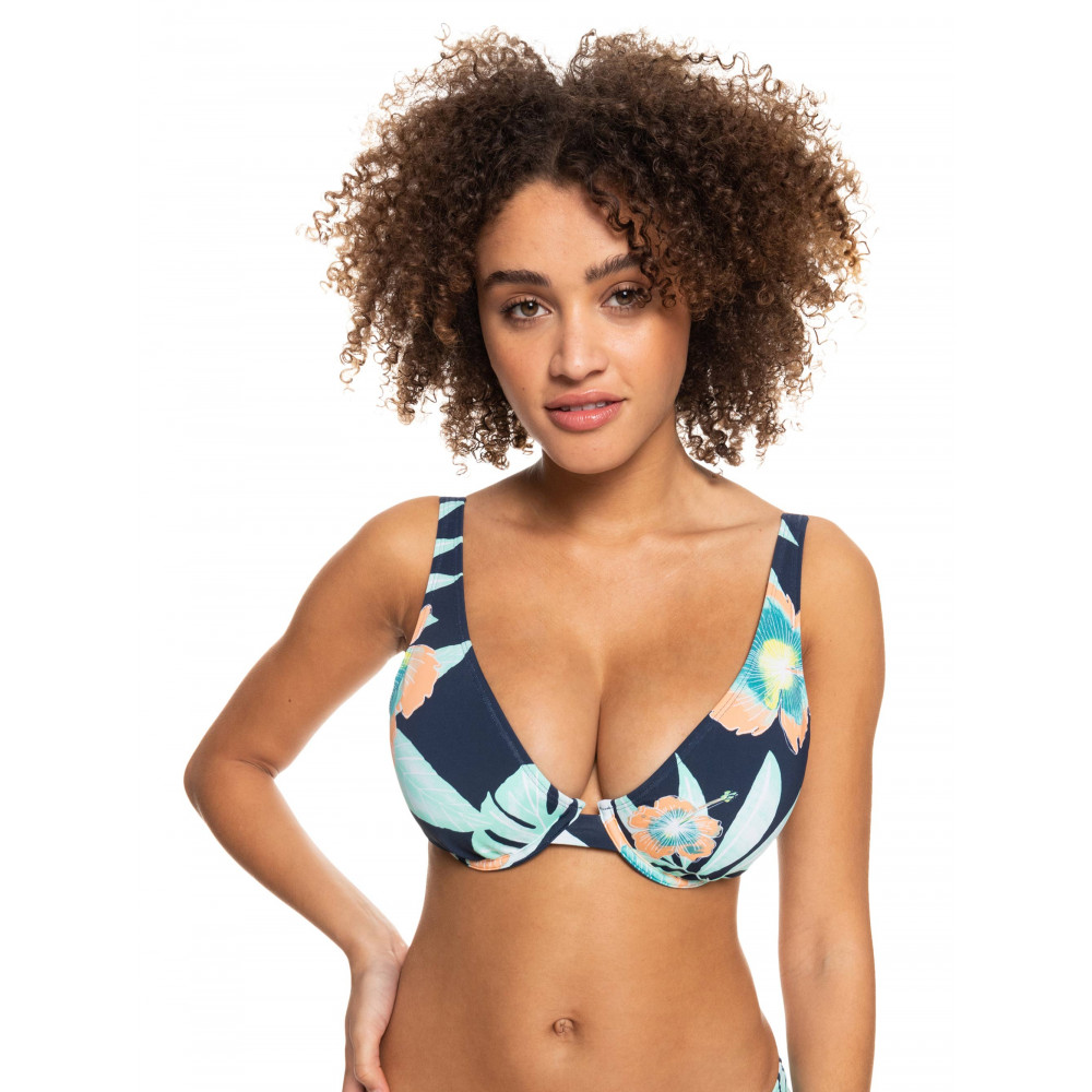 Womens Printed Beach Classics Separate Underwired D-Cup Bikini Top