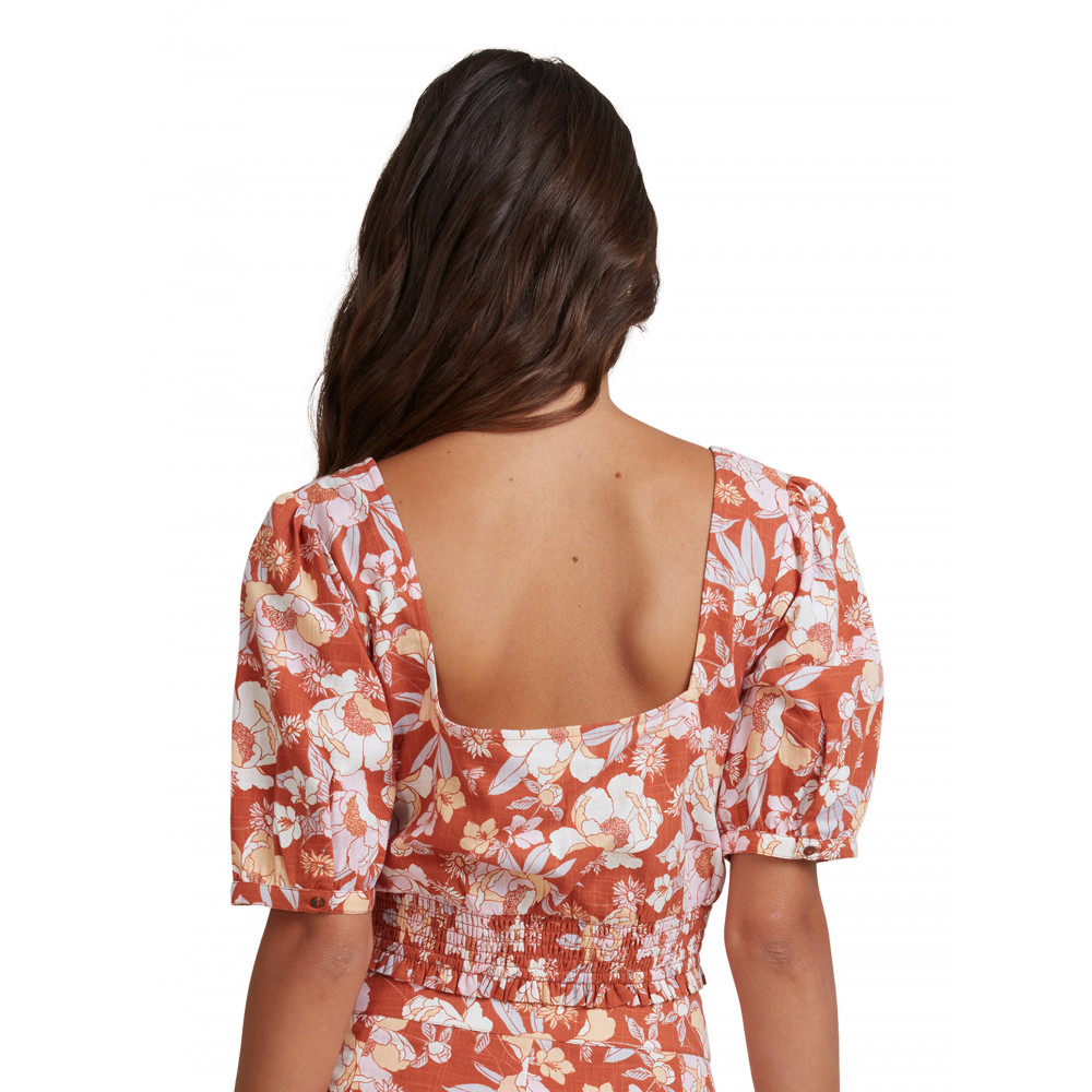 Womens Sunset Soiree Printed Short Sleeve Top URJWT03060 Roxy