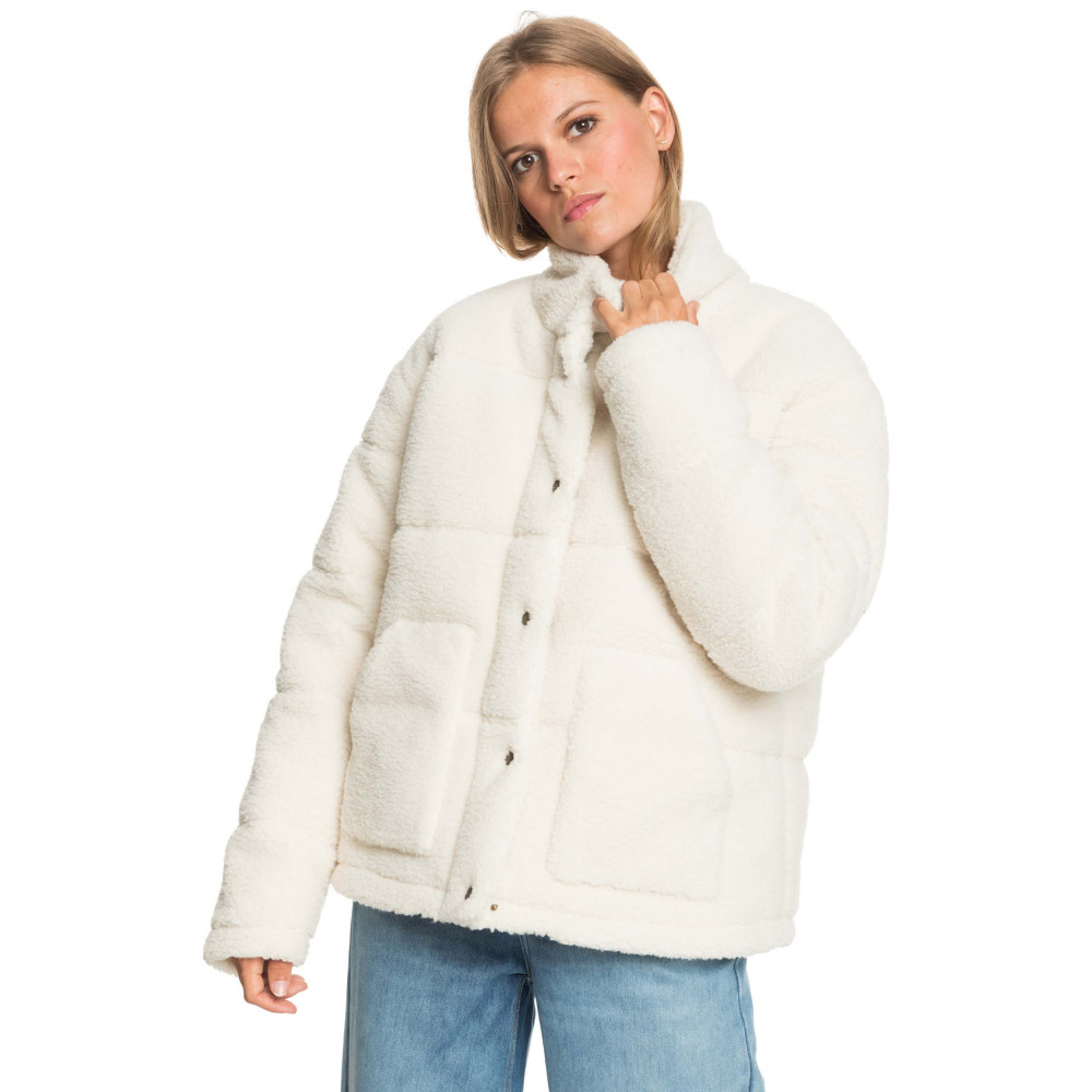 Womens All Wrapped Up Sherpa Puffer Jacket