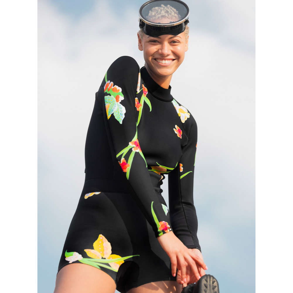 Womens 1.5mm ROWLEY X ROXY Back Zip Long Sleeve Springsuit Wetsuit