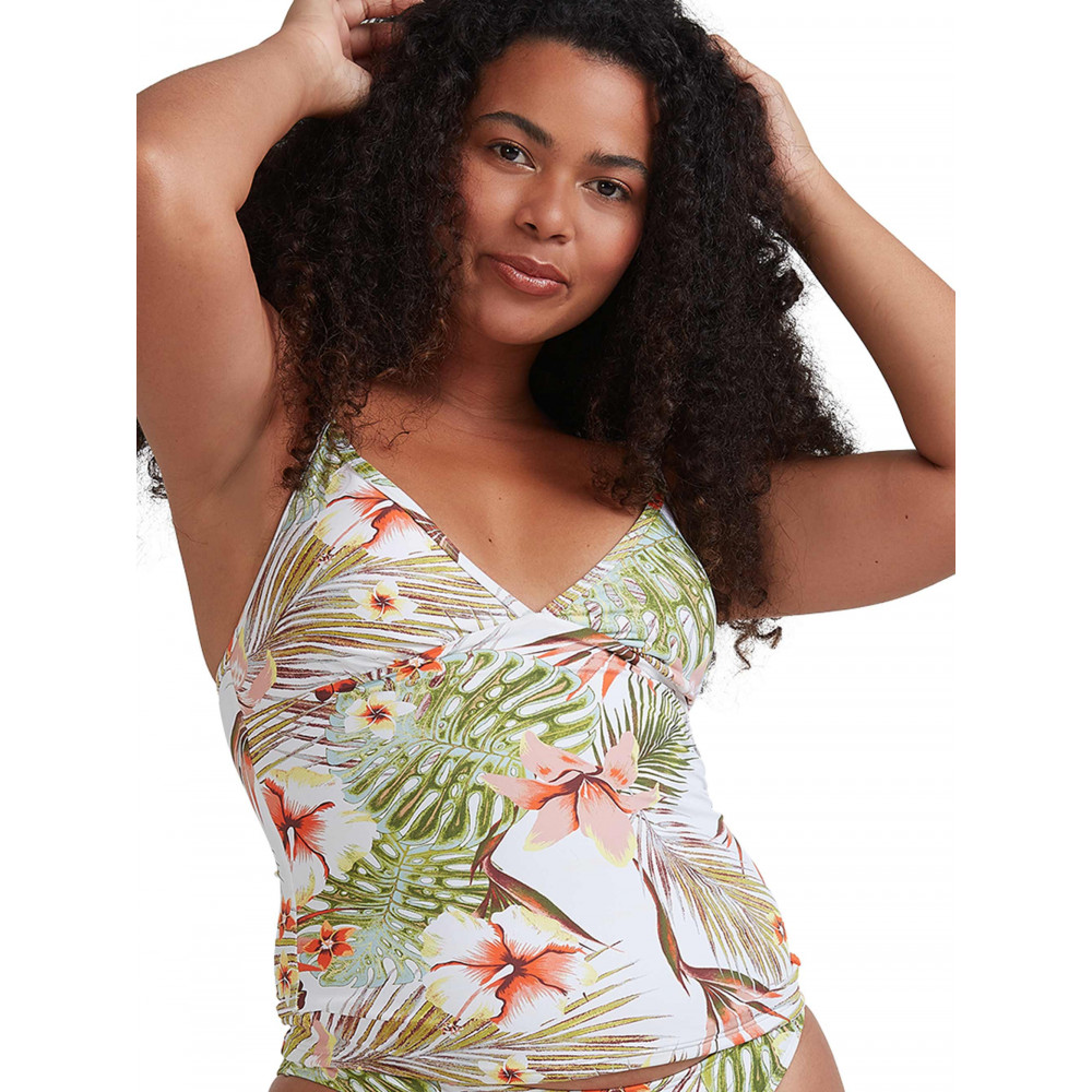 Womens Printed Beach Classics Tankini Bikini Top