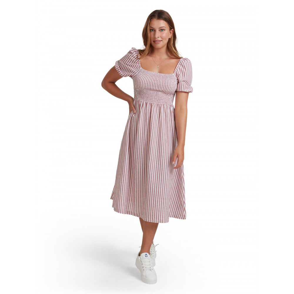 Womens Florence Feels Striped Cotton Midi Dress