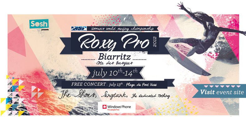 Go to Roxy Pro Biarritz Website